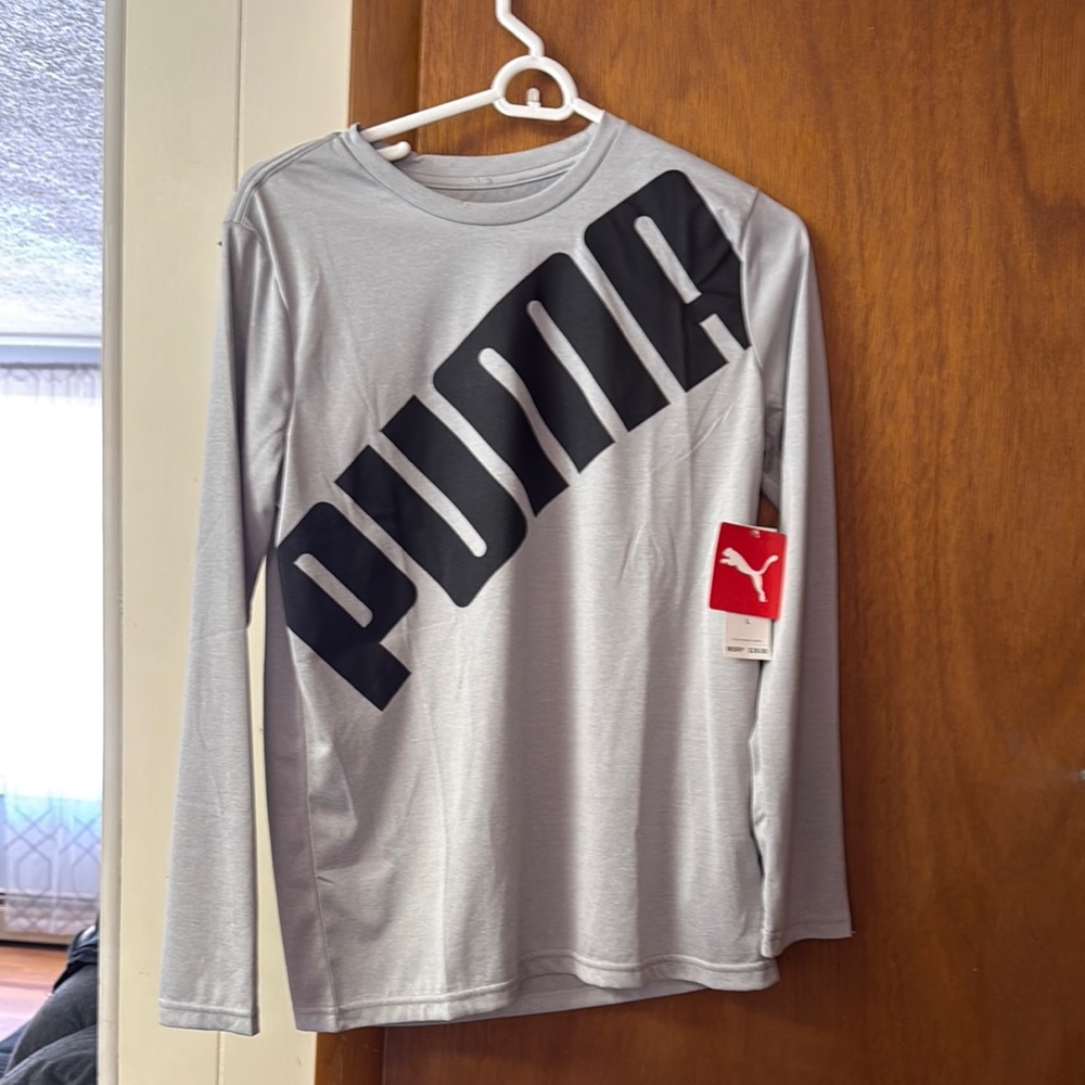 Puma Gray Long Sleeve Shirt